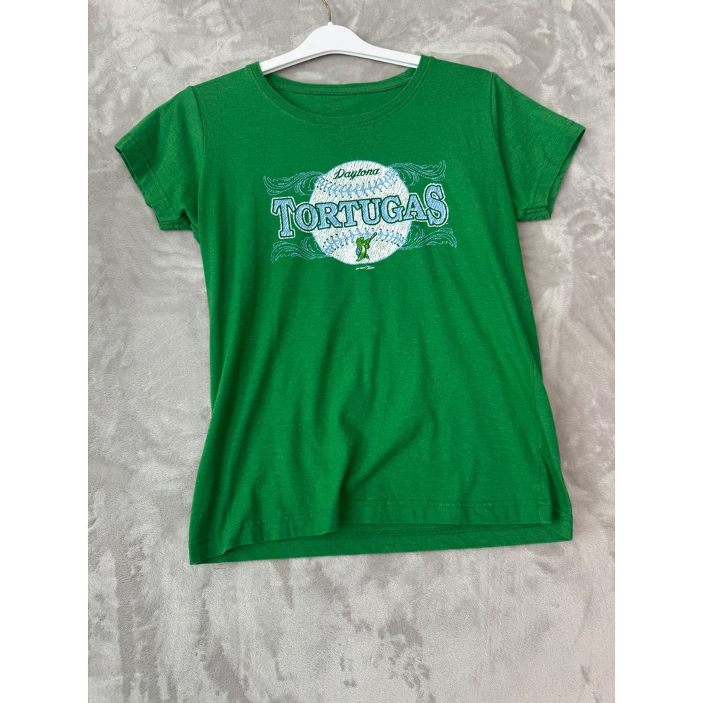 Daytona Tortugas Minor League Baseball Graphic Tee Green Short Sleeve Shirt 3505
